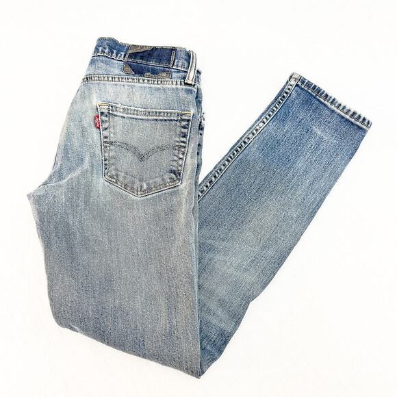 Levi's Ripped Distressed Patched Denim Jeans Intentional Distress Size 29 x 32 - Picture 8 of 8